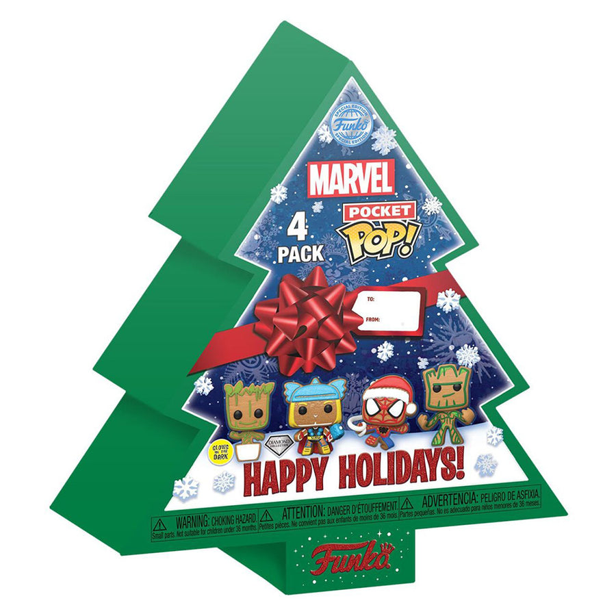 FUNKO POP POCKET MARVEL HAPPY HOLIDAYS 4-PACK (65541) BRINDE