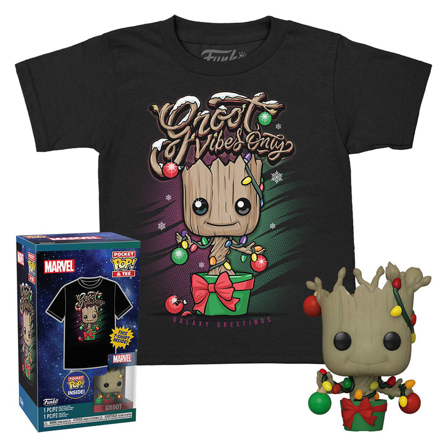 FUNKO POP POCKET & TEE MARVEL GROOT - TAMANHO LG (72955) BRINDE