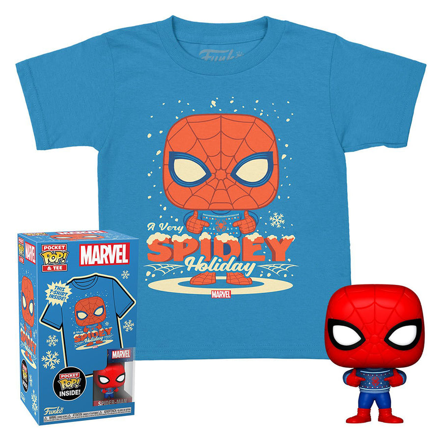 FUNKO POP POCKET & TEE MARVEL SPIDER-MAN - TAMANHO MD (72946) BRINDE