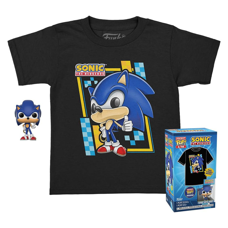 FUNKO POP POCKET & TEE SONIC - TAMANHO M (70390) BRINDE