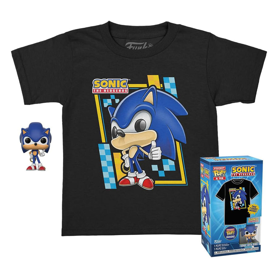 FUNKO POP POCKET & TEE SONIC - TAMANHO S (70389) BRINDE