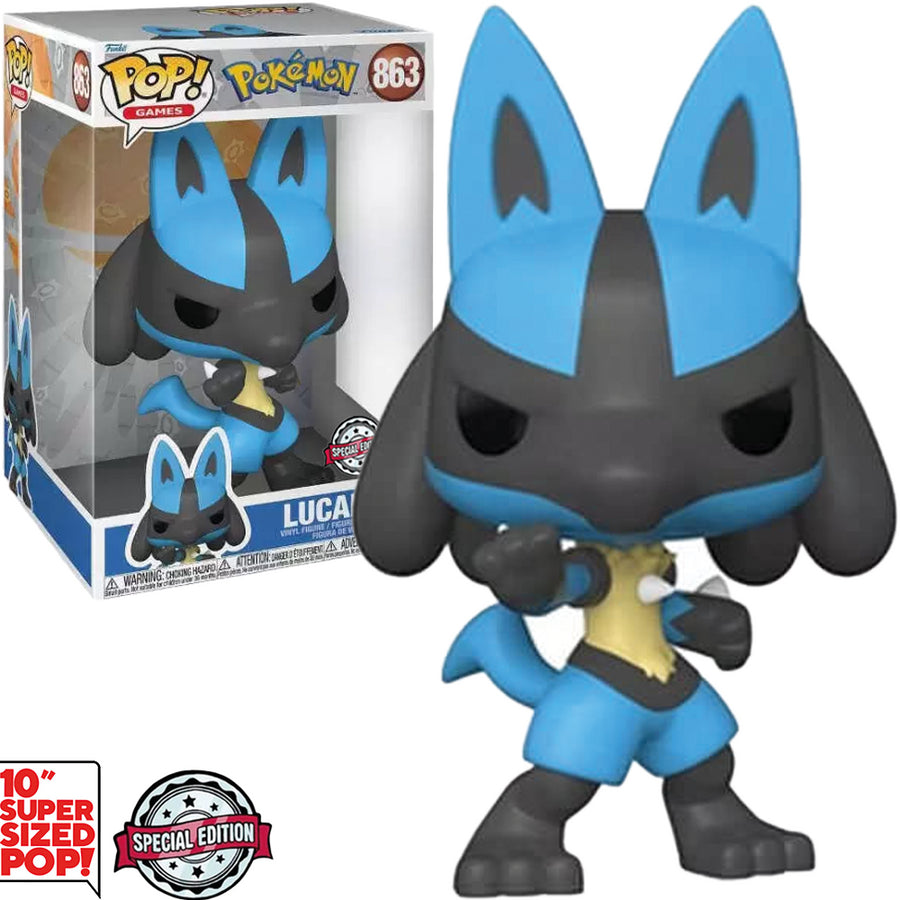 FUNKO POP POKÉMON EXCLUSIVE - LUCARIO 863 ( SUPER SIZED 10