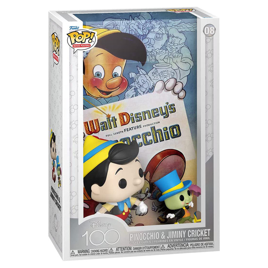 FUNKO POP POSTERS DISNEY 100TH - PINOCCHIO & JIMINY CRICKET 08