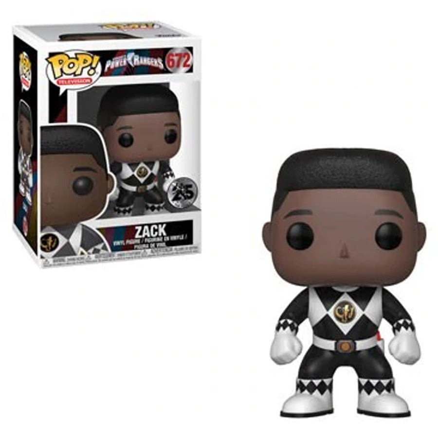 FUNKO POP POWER RANGERS 25TH BLACK ZACK 672 BRINDE