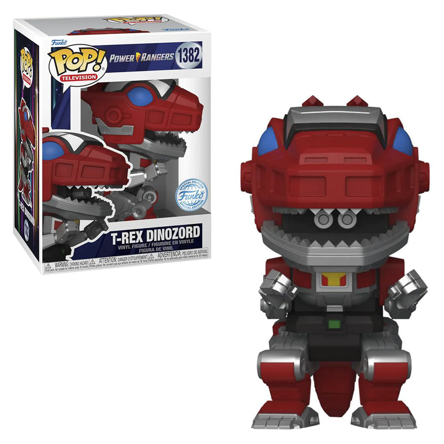 FUNKO POP TELEVISION POWER RANGERS 30TH ANNIVERSARY EXCLUSIVE - T-REX DINOZORD 1382 BRINDE
