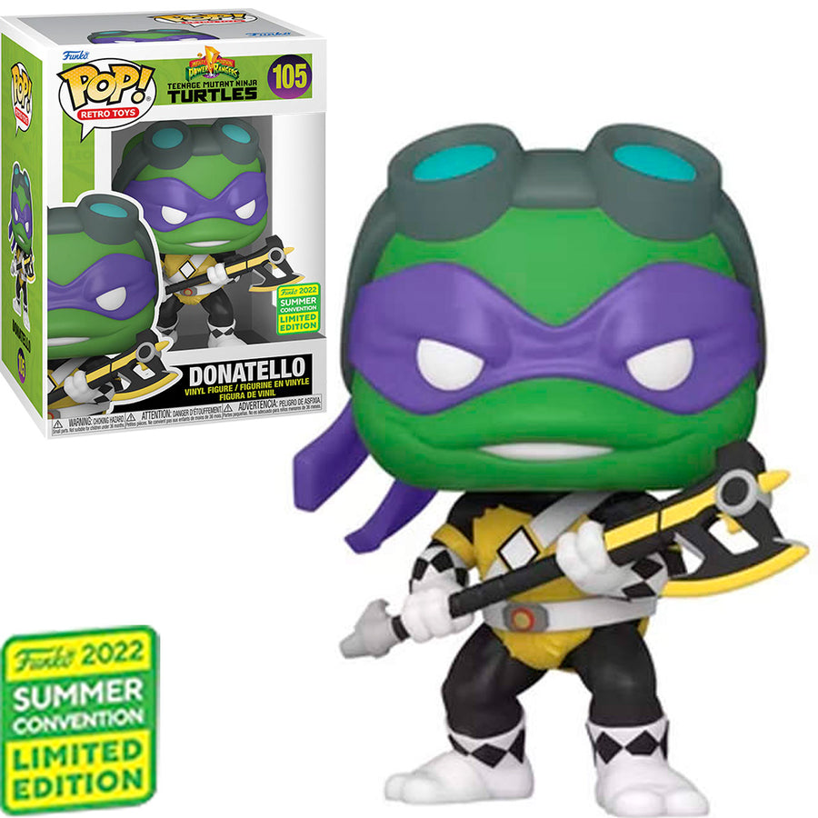 FUNKO POP POWER RANGERS X TEENAGE MUTANT NINJA TURTLES EXCLUSIVE - DONATELLO 105 (SDCC 2022) BRINDE