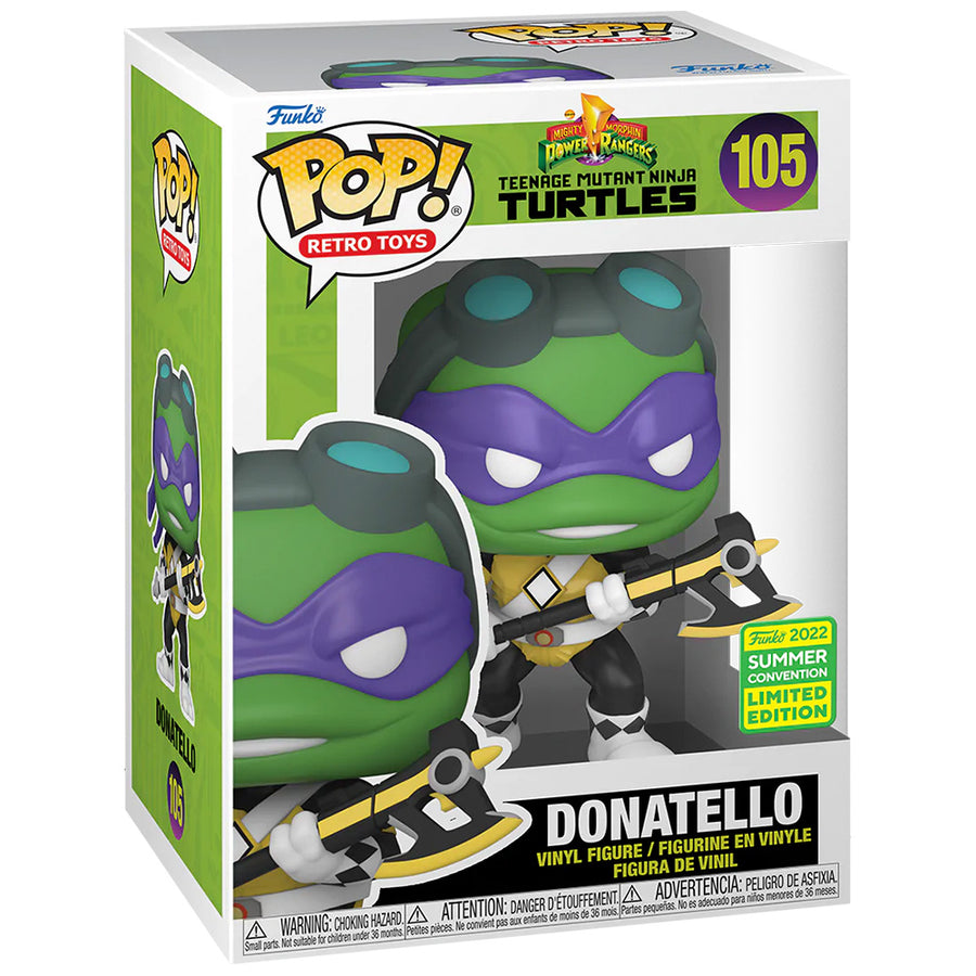 FUNKO POP POWER RANGERS X TEENAGE MUTANT NINJA TURTLES EXCLUSIVE - DONATELLO 105 (SDCC 2022)