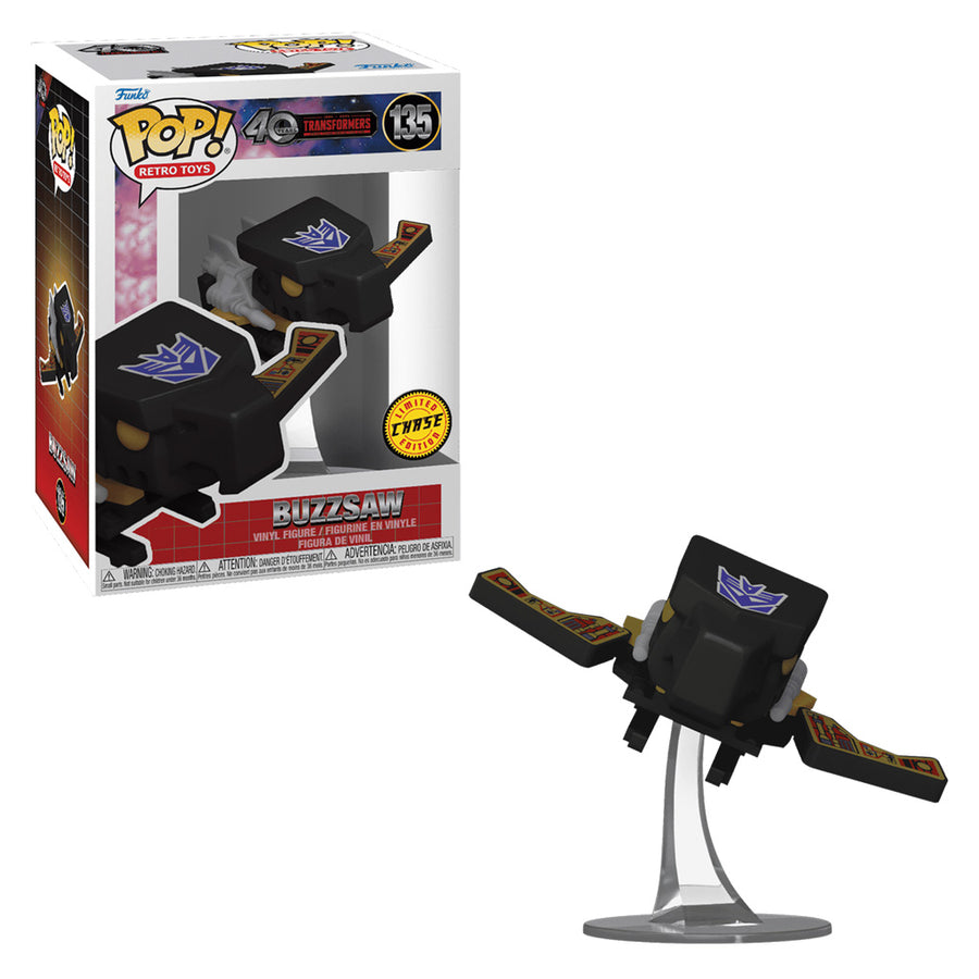 FUNKO POP RETRO TOYS CHASE TRANSFORMERS 40TH ANNIVERSARY - BUZZSAW 135 BRINDE