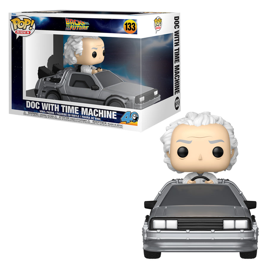 FUNKO POP RIDES BACK TO THE FUTURE - DOC WITH TIME MACHINE 133 BRINDE