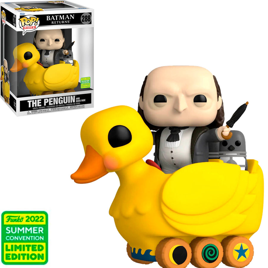 FUNKO POP RIDES BATMAN RETURNS - THE PENGUIN AND DUCK RIDE 288 (SDCC 2022) BRINDE