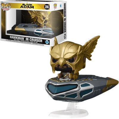 FUNKO POP RIDES BLACK ADAM - HAWKMAN IN CRUISER 286