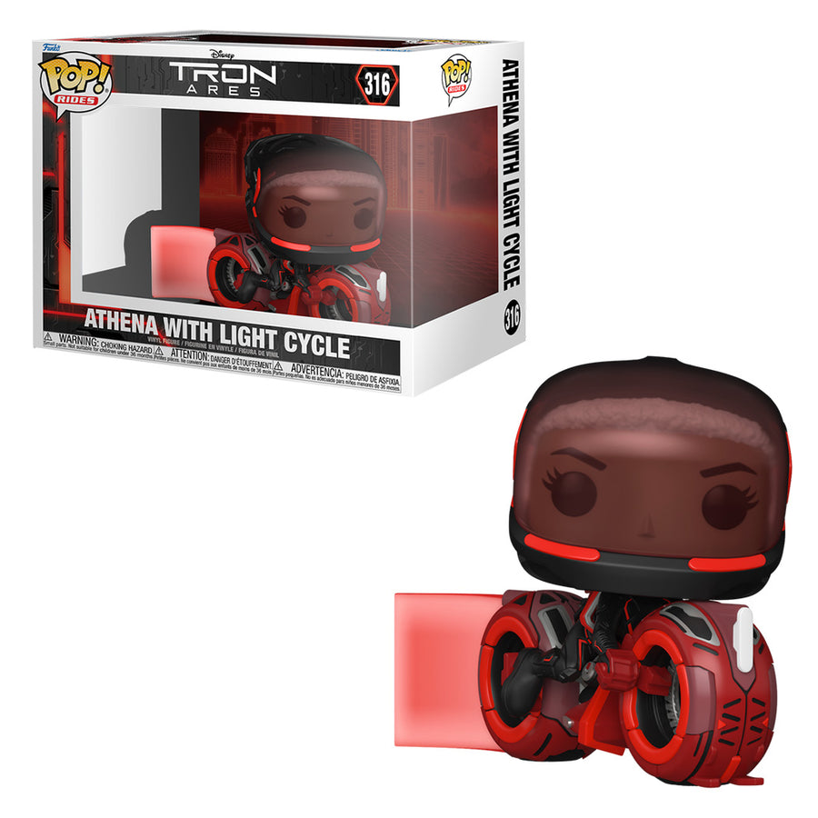 FUNKO POP RIDES DISNEY TRON: ARES - ATHENA WITH LIGHT CYCLE 316