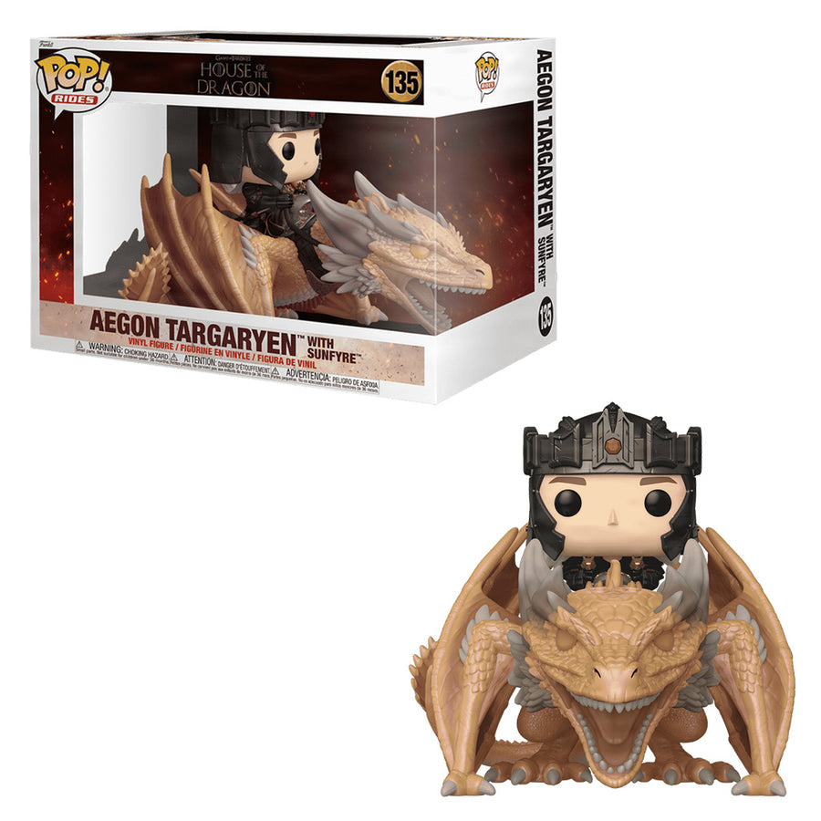 FUNKO POP RIDES GAME OF THRONES: HOUSE OF THE DRAGON - AEGON TARGARYEN WITH SUNFYRE 135