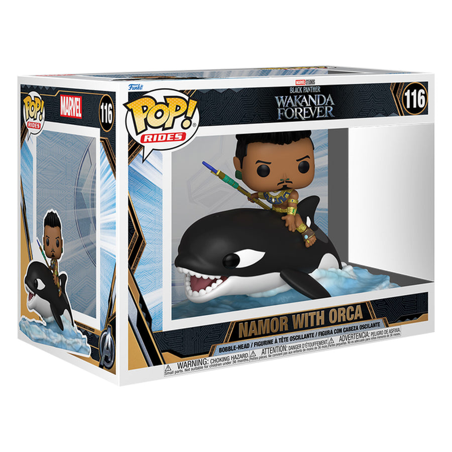 FUNKO POP RIDES MARVEL BLACK PHANTER: WAKANDA FOREVER - NAMOR W/ORCA 116