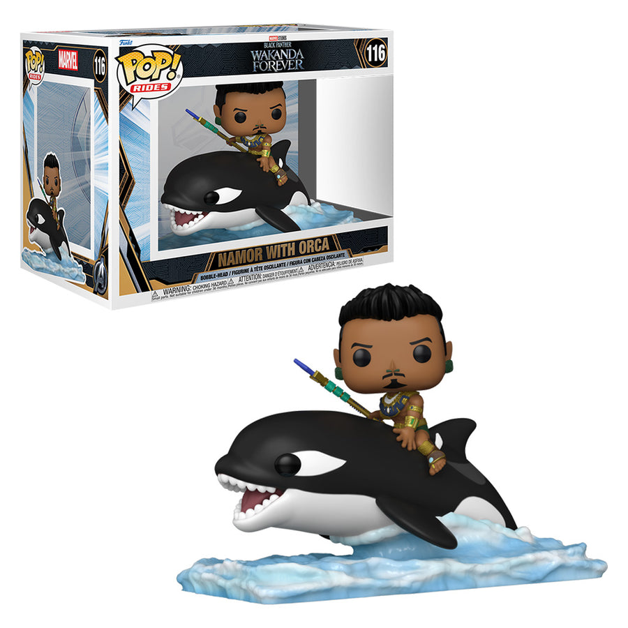 FUNKO POP RIDES MARVEL BLACK PHANTER: WAKANDA FOREVER - NAMOR W/ORCA 116