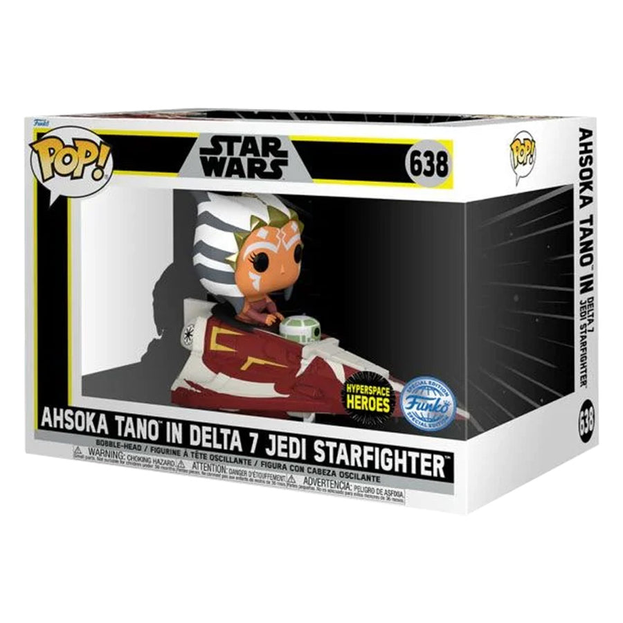 FUNKO POP RIDES STAR WARS - AHSOKA TANO IN DELTA 7 JEDI STARFIGHTER 638