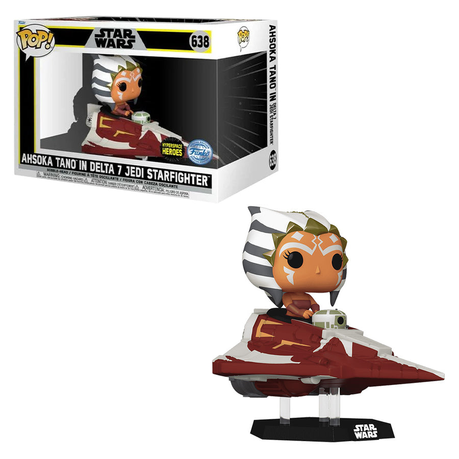 FUNKO POP RIDES STAR WARS - AHSOKA TANO IN DELTA 7 JEDI STARFIGHTER 638 BRINDE