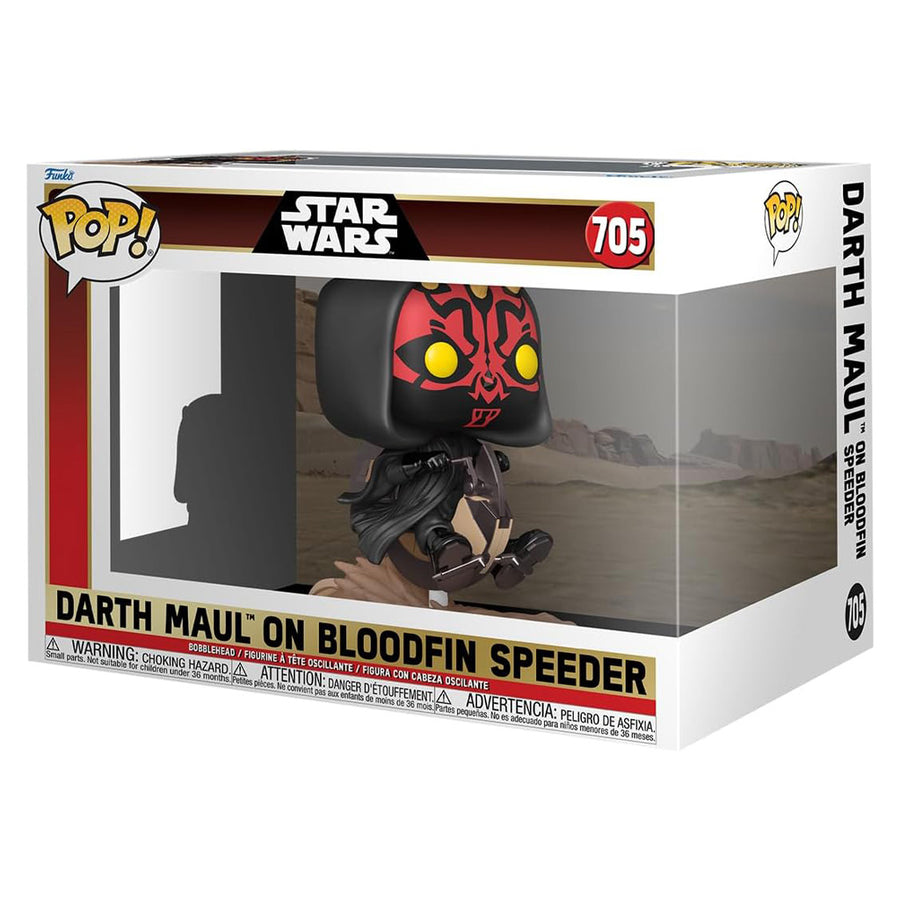 FUNKO POP RIDES STAR WARS: EPISÓDIO 1 - A AMEAÇA FANTASMA - DARTH MAUL ON BLOODFIN SPEEDER 705