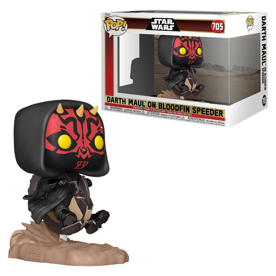 FUNKO POP RIDES STAR WARS: EPISÓDIO 1 - A AMEAÇA FANTASMA - DARTH MAUL ON BLOODFIN SPEEDER 705 BRINDE