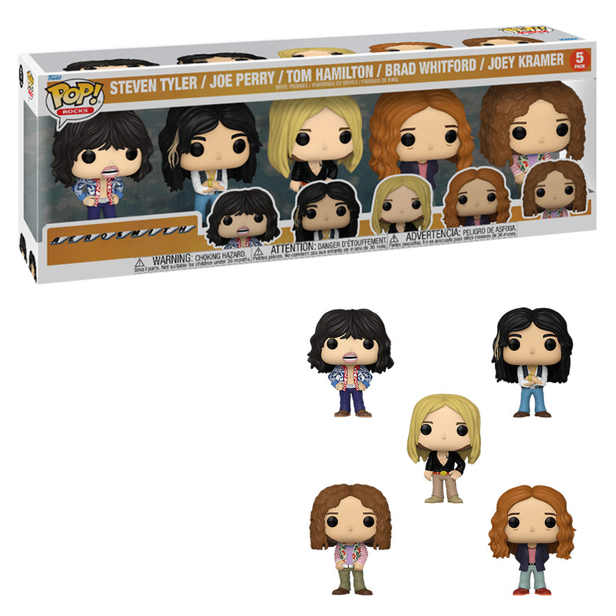 FUNKO POP ROCKS AEROSMITH 5-PACK (77189) BRINDE