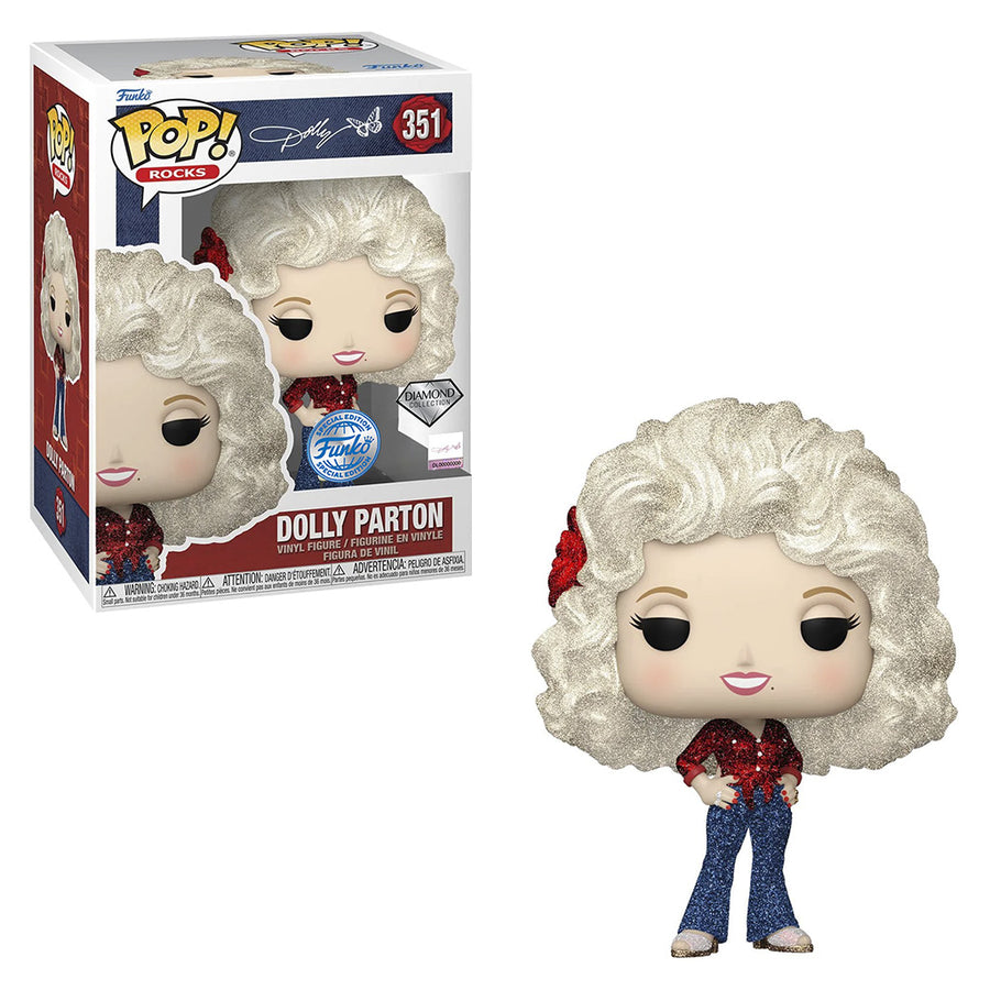 FUNKO POP ROCKS DOLLY EXCLUSIVE DIAMOND COLLECTION - DOLLY PARTON 351 BRINDE