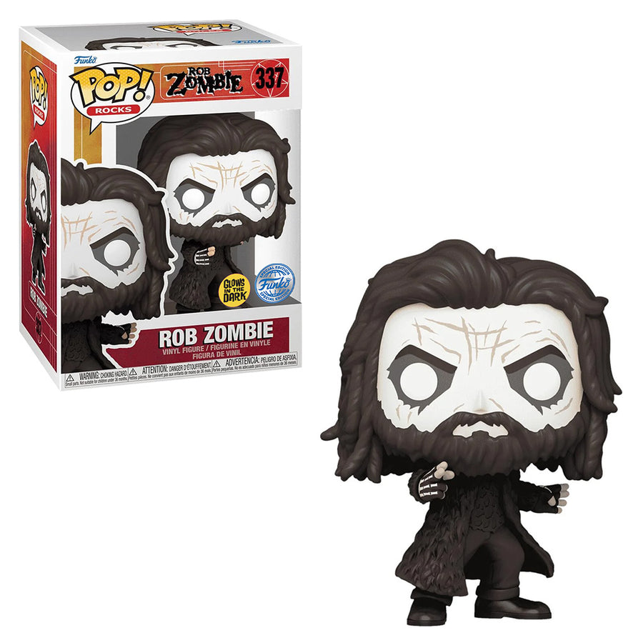 FUNKO POP ROCKS ROB ZOMBIE EXCLUSIVE - ROB ZOMBIE 337 (GLOWS IN THE DARK) BRINDE