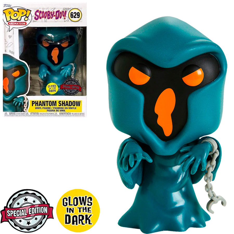 FUNKO POP SCOOBY-DOO EXCLUSIVE - PHANTOM SHADOW 629 (GLOWS IN THE DARK) BRINDE
