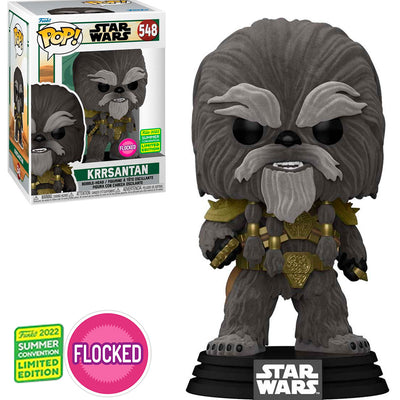 FUNKO POP STAR WARS BOBA FETT EXCLUSIVE - KRRSANTAN 548 (FLOCKED) (SDCC 2022)