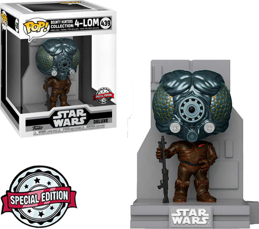 FUNKO POP STAR WARS BOUNTY HUNTERS - 4-LOM 439 (DELUXE) BRINDE