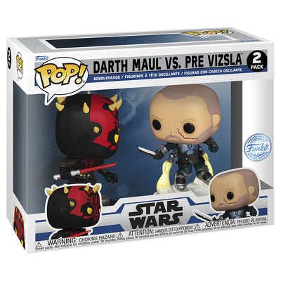 FUNKO POP STAR WARS: CLONE WARS EXCLUSIVE - DARTH MAUL VS. PRE VIZSLA 2-PACK (74744)