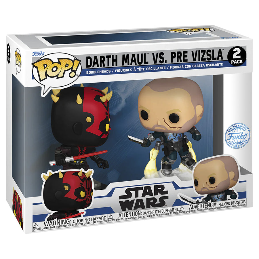 FUNKO POP STAR WARS: CLONE WARS EXCLUSIVE - DARTH MAUL VS. PRE VIZSLA 2-PACK (74744)