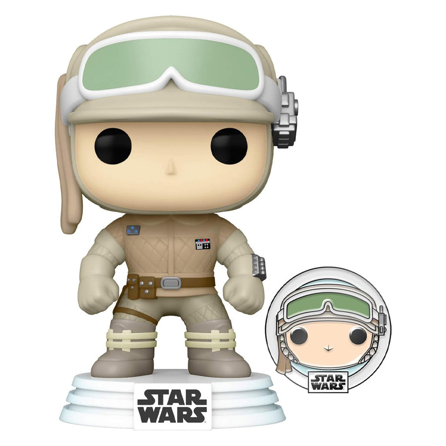 FUNKO POP STAR WARS EXCLUSIVE + BROCHE - LUKE SKYWALKER (HOTH) 34
