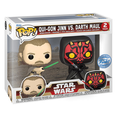 FUNKO POP STAR WARS EXCLUSIVE - QUI-GON JINN VS. DARTH MAUL 2-PACK (77601)