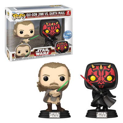 FUNKO POP STAR WARS EXCLUSIVE - QUI-GON JINN VS. DARTH MAUL 2-PACK (77601)