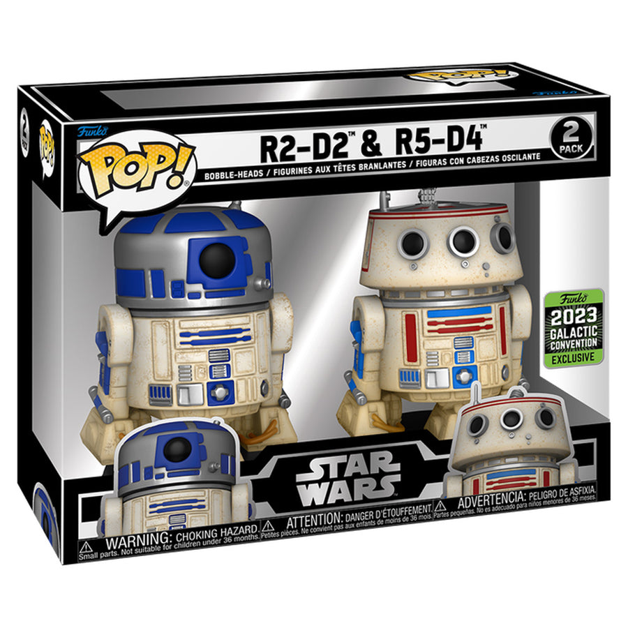 FUNKO POP STAR WARS GALACTIC CONVENTION 2023 - R2-D2 & R5-D4 2-PACK (68750)