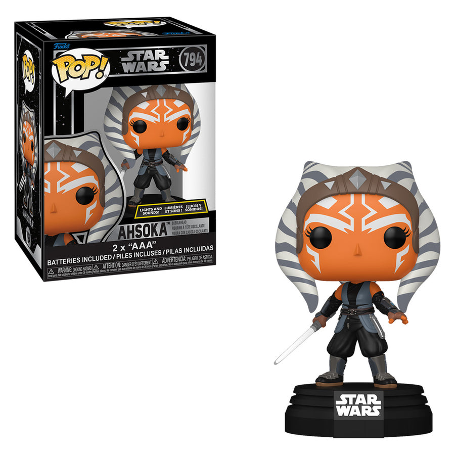 FUNKO POP STAR WARS LIGHT AND SOUNDS - AHSOKA 794 BRINDE