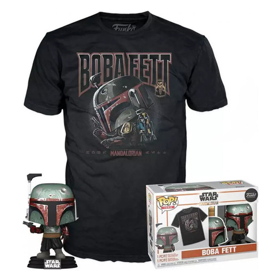 FUNKO POP STAR WARS - MANDALORIAN + TEES M 63389 BRINDE