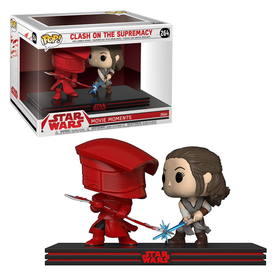 FUNKO POP STAR WARS - MOMENTS THE LAST JEDI REY & PRAETORIAN 2PACK BRINDE