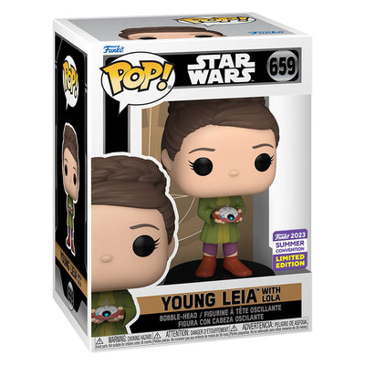 FUNKO POP STAR WARS OBI-WAN: KENOBI SAN DIEGO COMIC CON 2023 - YOUNG LEIA WITH LOLA 659