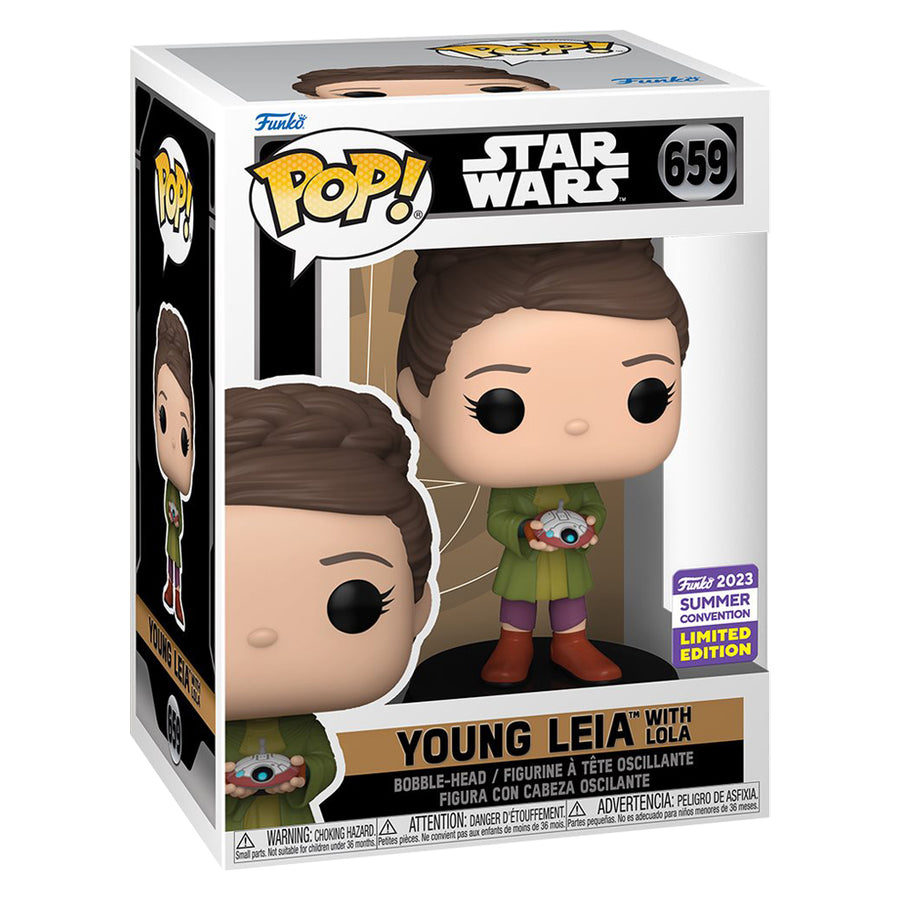 FUNKO POP STAR WARS OBI-WAN: KENOBI SAN DIEGO COMIC CON 2023 - YOUNG LEIA WITH LOLA 659