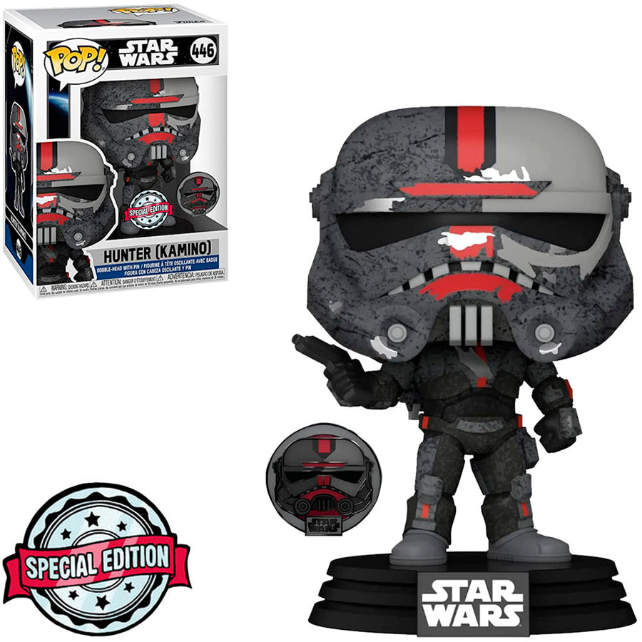 FUNKO POP STAR WARS THE BAD BATCH EXCLUSIVE - HUNTER WITH PIN 446