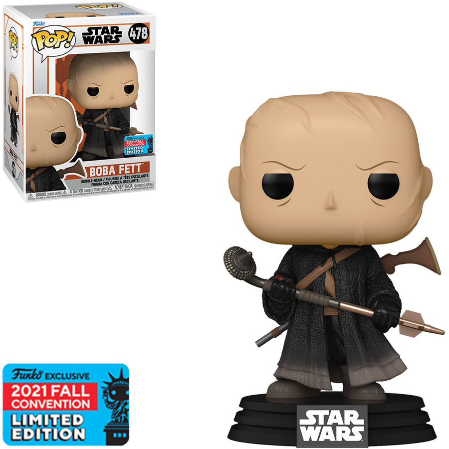 FUNKO POP STAR WARS THE MANDALORIAN NYCC 2021 EXCLUSIVE - BOBA FETT 478 BRINDE
