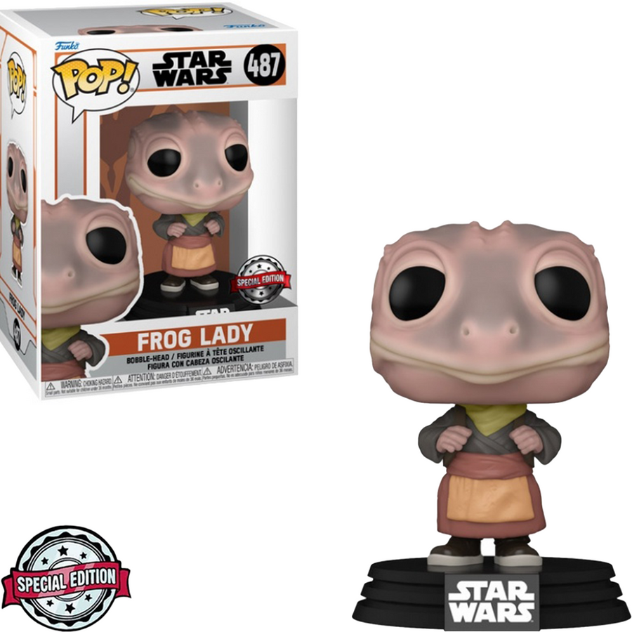 FUNKO POP STAR WARS THE MANDALORIAN EXCLUSIVE - FROG LADY 487 BRINDE