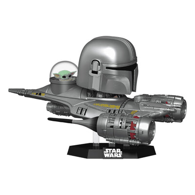 FUNKO POP STAR WARS: THE MANDALORIAN EXCLUSIVE - THE MANDALORIAN IN N1 STARFIGHTER (WITH GROGU) 592