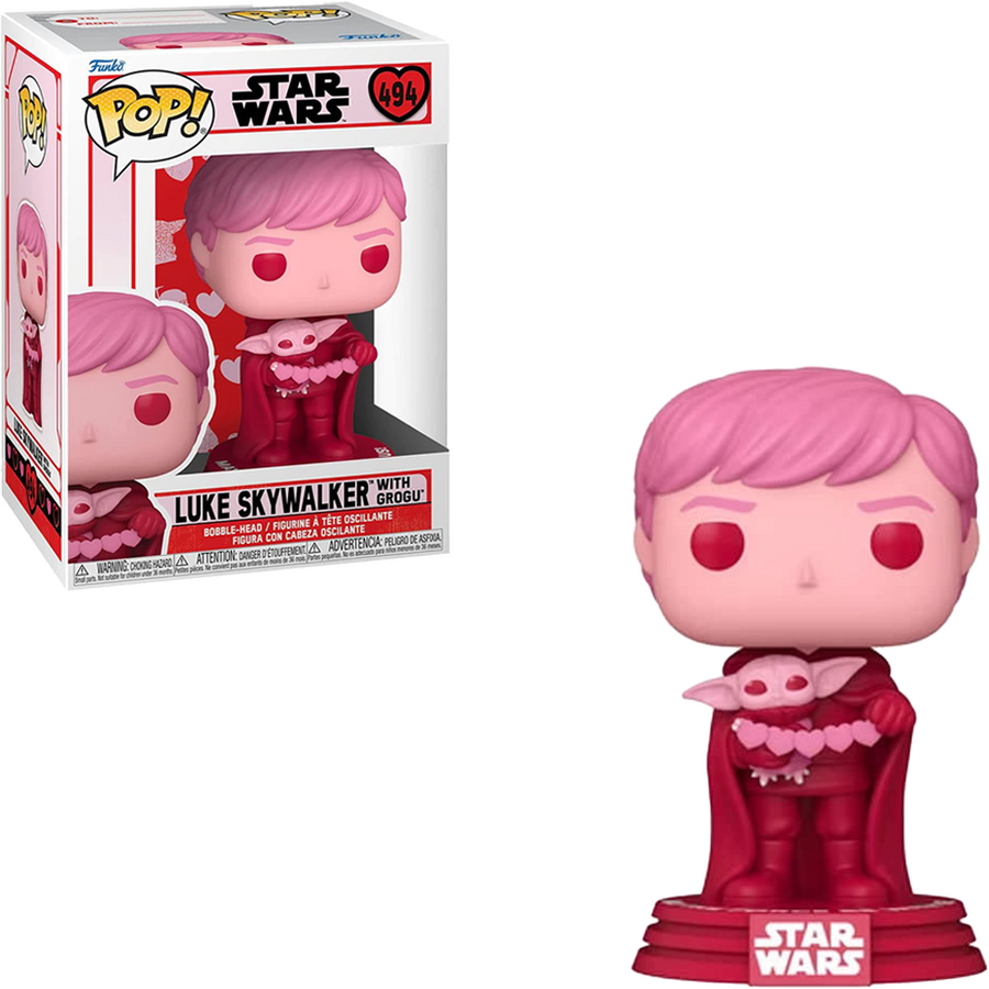 FUNKO POP STAR WARS VALENTINES - LUKE SKYWALKER WITH GROGU 494 BRINDE