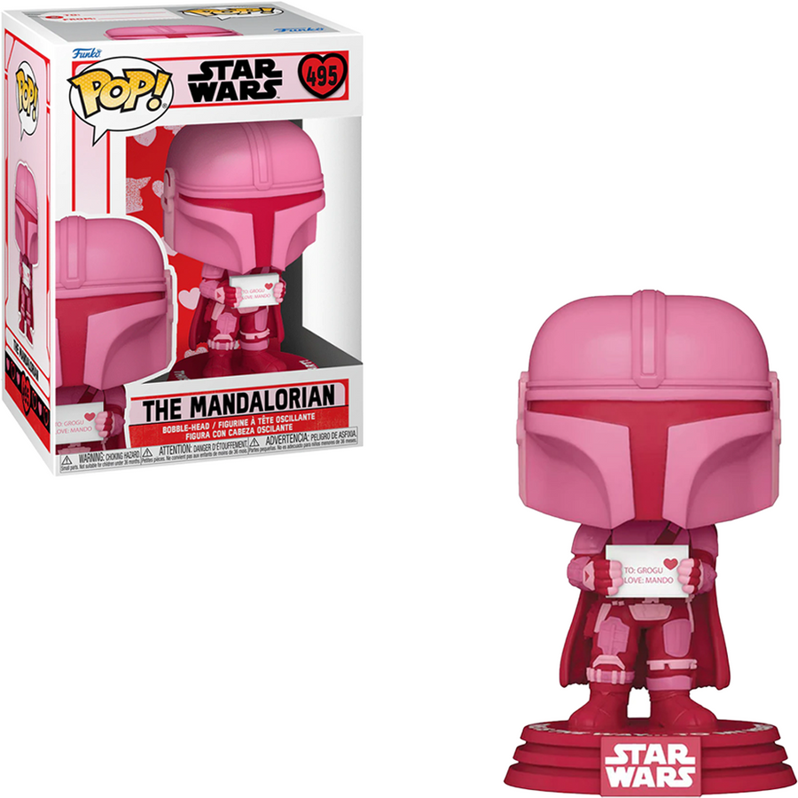 FUNKO POP STAR WARS VALENTINES - THE MANDALORIAN 495 BRINDE