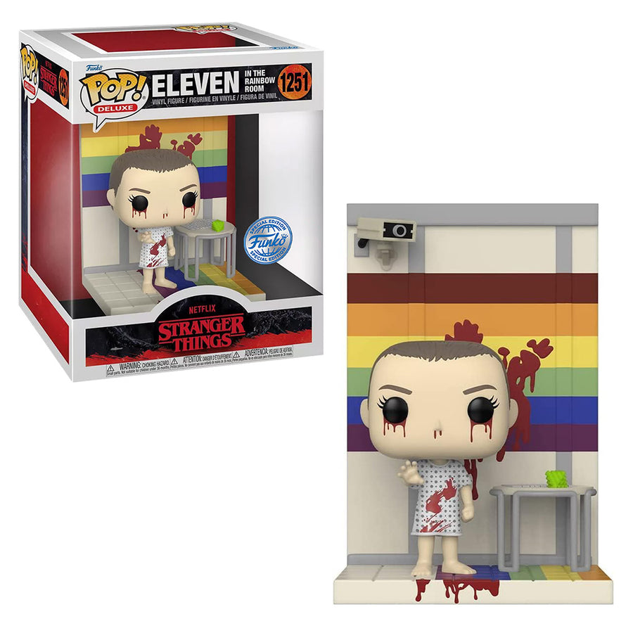 FUNKO POP STRANGER THINGS EXCLUSIVE - ELEVEN IN THE RAINBOW ROOM 1251 (DELUXE) BRINDE