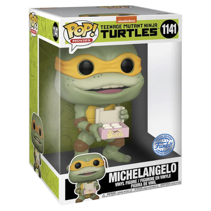 FUNKO POP TEENAGE MUTANT TURTLES NINJA EXCLUSIVE - MICHELANGELO 1141 (SUPER SIZED 10'')