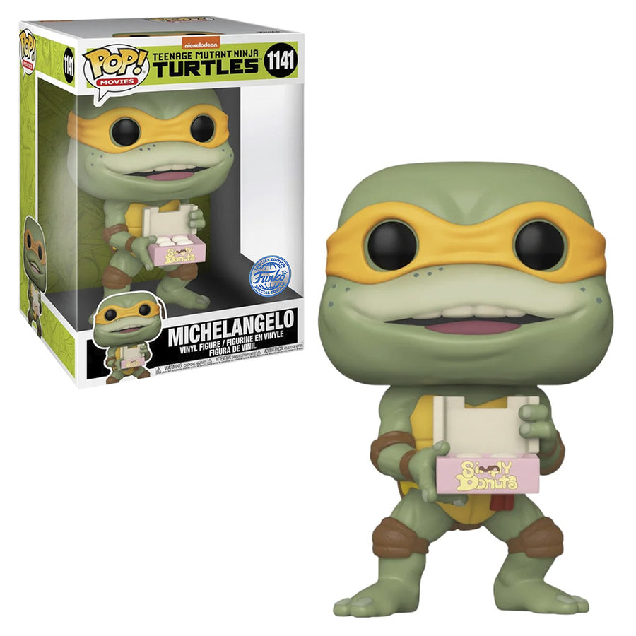 FUNKO POP TEENAGE MUTANT TURTLES NINJA EXCLUSIVE - MICHELANGELO 1141 (SUPER SIZED 10'')