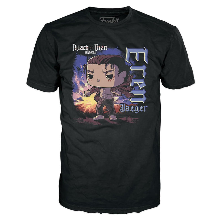 FUNKO POP TEES ATTACK ON TITAN - EREN & CAMISETA TAMANHO S (69101)